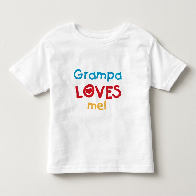 Grampa m'aime T-shirts et cadeaux (Devant)