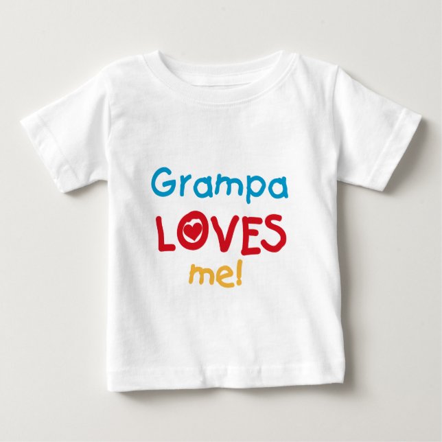 Grampa m'aime T-shirts et cadeaux (Devant)