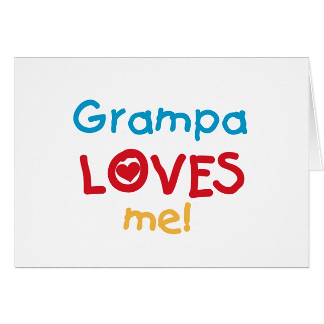 Grampa m'aime T-shirts et cadeaux (Devant horizontal)