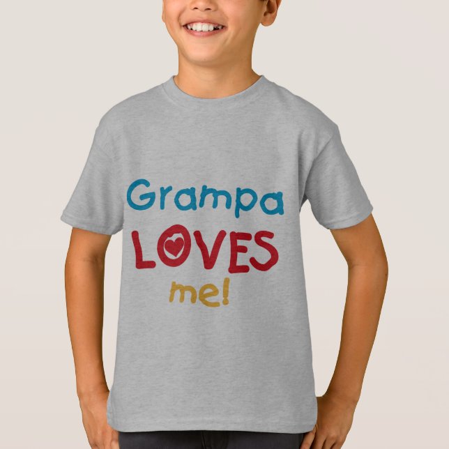 Grampa m'aime T-shirts et cadeaux (Devant)