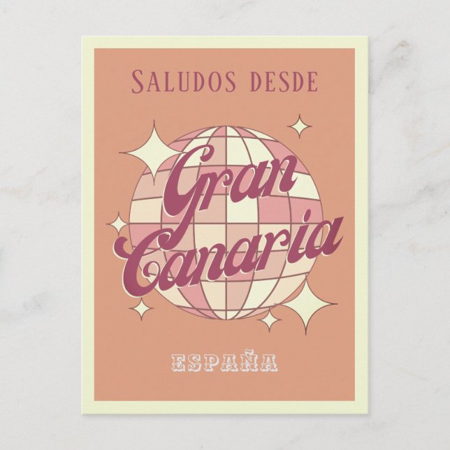 Gran Canaria Espagne España rétro Carte postale vi (Devant)