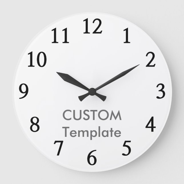 Grand 10,75" fait sur commande horloge murale (Recto)