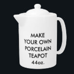 Grand 44oz personnalisé par coutume. Théière de<br><div class="desc">La coutume a imprimé le grand modèle personnalisé de blanc de la THÉIÈRE 44oz. La conception, créent, font vos propres. Pots de thé faits de porcelaine, coffre-fort de lave-vaisselle et coffre-fort blancs à micro-ondes. Imprimé aux Etats-Unis Meilleur pour l'usage de café, de restaurant et de maison, et pour Noël et...</div>