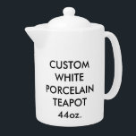 Grand 44oz personnalisé par coutume. Théière de<br><div class="desc">La coutume a imprimé le grand modèle personnalisé de blanc de la THÉIÈRE 44oz. La conception, créent, font vos propres. Pots de thé faits de porcelaine, coffre-fort de lave-vaisselle et coffre-fort blancs à micro-ondes. Imprimé dans le meilleur des Etats-Unis pour le café, utilisation de restaurant et de maison, et pour...</div>