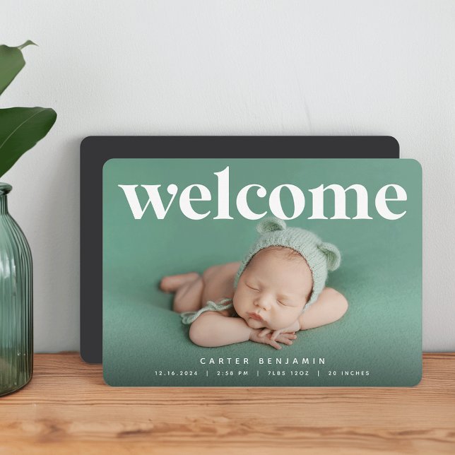 Grand accueil | Faire-part de naissance photo (Créateur téléchargé)