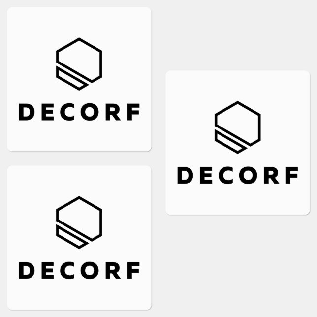 Grand adhésif Carré / Étiquette étanche (Groupe)