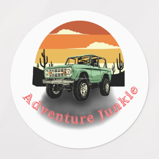 Grand adhésif circulaire / Étiquette étanche (Design 3)