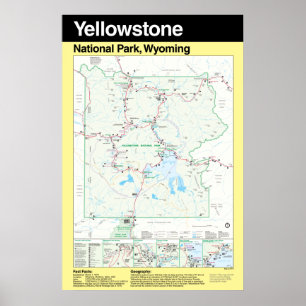 Grand affiche du parc national Yellowstone
