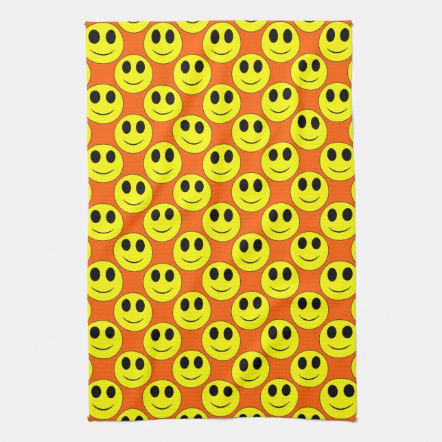 Grand Allover jaune Orange-Cuisine Serviette (Vertical)