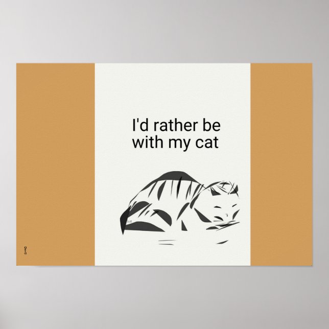 Grand Amour de Chat 19" x 13", Affiche de Chat (Ma (Devant)