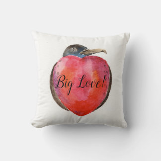 Grand Amour ! motif de cœur sur coussin jeté