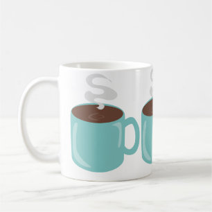 Grand Aqua Blue Green Motif de la Mug Café