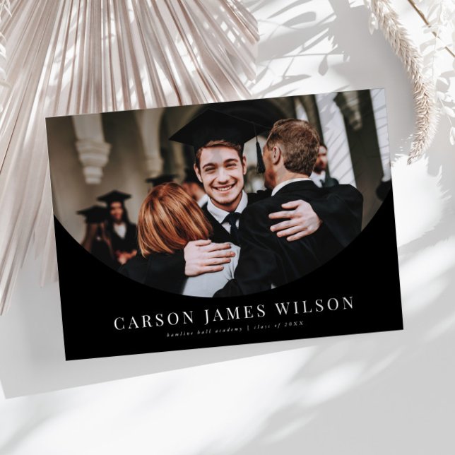 Grand Arch Photo Black Graduation Faire-part (Créateur téléchargé)