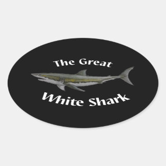 grand autocollant de requin blanc