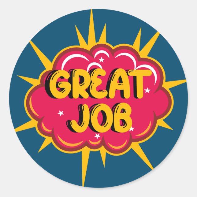 grand autocollant de travail (Devant)