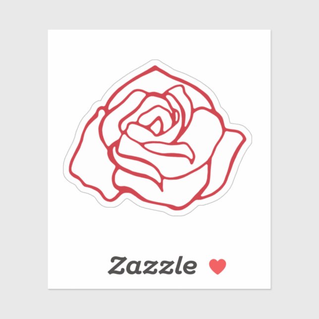 Grand Autocollant Rose (Feuille)