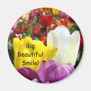 Grand Beau Sourire ! aimants Fleurs de Tulipe