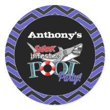 Grand Billard de requin blanc Stickers fête d'anni