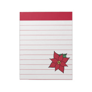 Grand bloc-notes de vacances Poinsettia