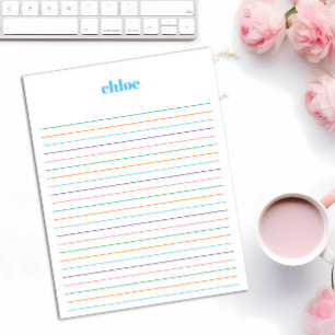 Grand Bloc-notes personnalisé avec arc-en-ciel