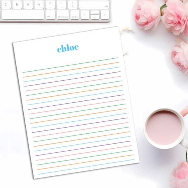 Grand Bloc-notes personnalisé avec arc-en-ciel (Créateur téléchargé)