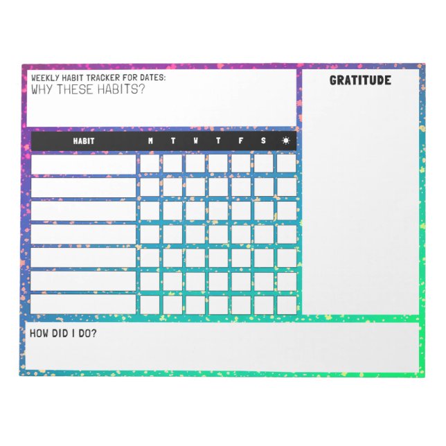 Grand Bloc-notes pour le suivi hebdomadaire des ha (Devant)