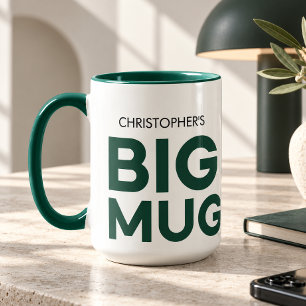 Grand bol vert Tasse géante Tasse personnalisé