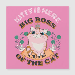 GRAND BOSS CUTE CAT PERSONNALISER NOM PERSONNALISÉ