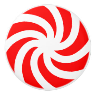 Grand bouton en céramique de sucrerie de menthe