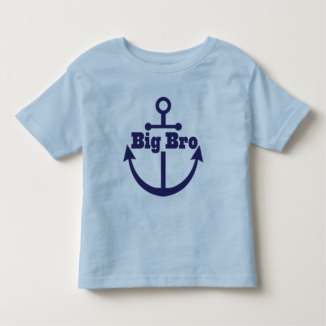 Grand Bro Ancre Nautical Brother Boys T-shirt (Devant)