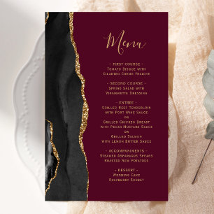Grand Budget Black Gold Agate Bourgogne Menu Maria