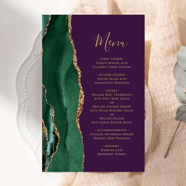 Grand Budget Émeraude Vert Agate Mariage Prune (Créateur téléchargé)