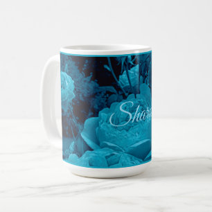Grand café Rose bleu Mug