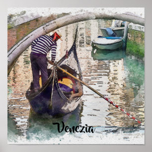 Grand Canal, Venice, Italy Design Poster