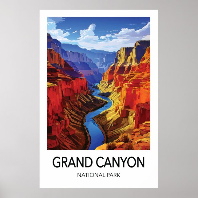 Grand Canyon Travel Poster National Park Art (Devant)