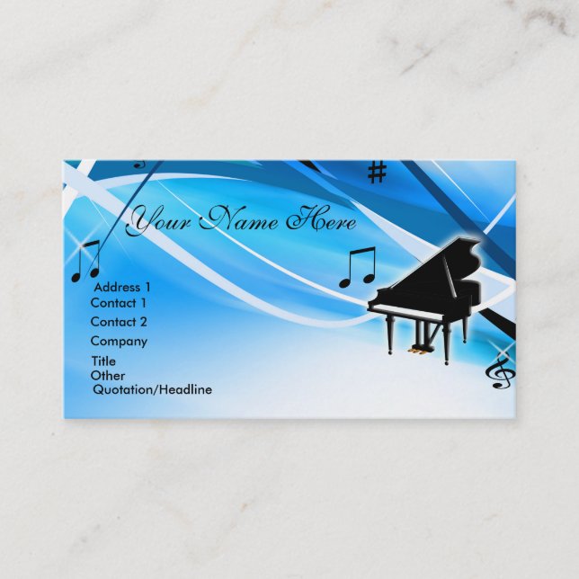 Grand Carte de visite de piano (Devant)