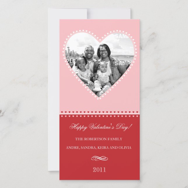 Grand Carte photo de coeur amoureux (Devant)