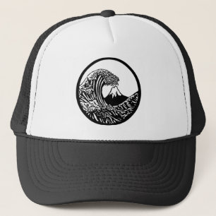 Grand casquette de Hokusai de vague