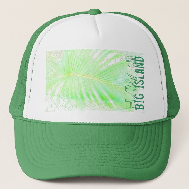 Grand casquette d'Hawaï de paume d'île (Devant)