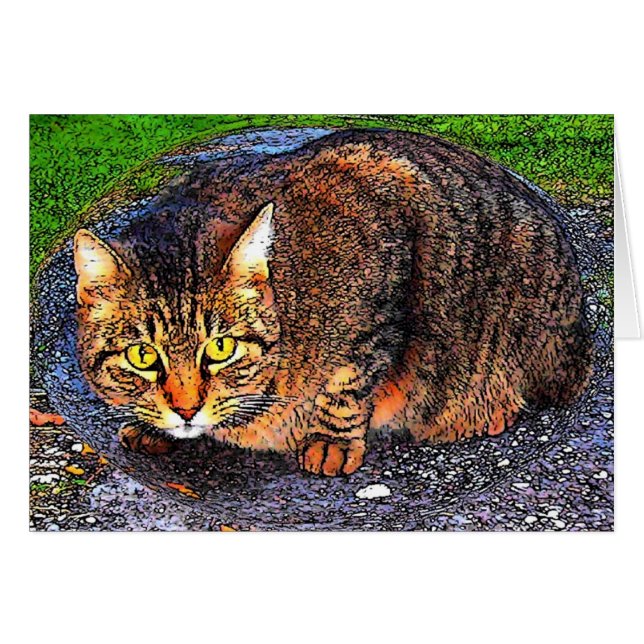 Grand chat tigré (Devant horizontal)