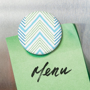 Grand Chevron Big Zag en vert et aimant Aqua