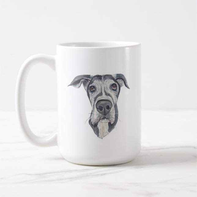 Grand chien Dane Mug | 15 oz (Gauche)