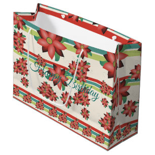 Grand concepteur de fleurs sac cadeau d'anniversai