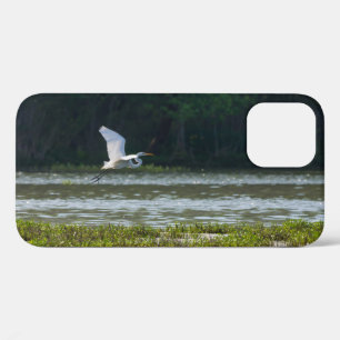 Grand coque iphone de vol d'aigrettes blanches