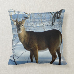 Grand coussin de cerf de Virginie (hiver)