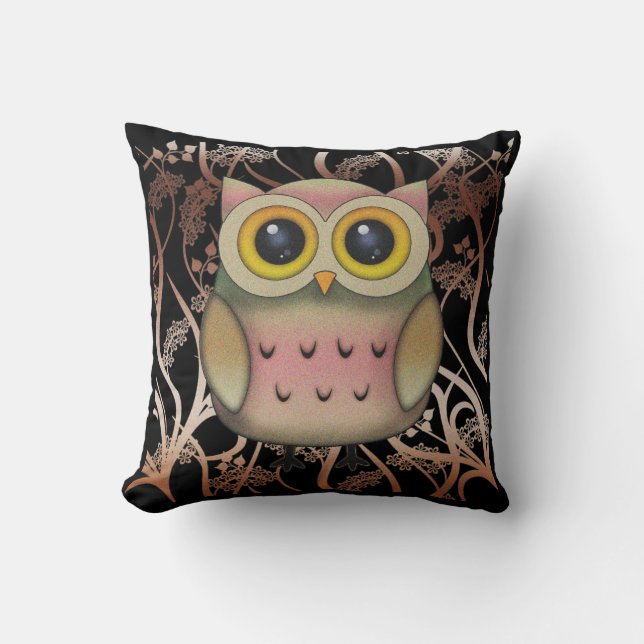 Grand Coussin de Lancer de Hibou aux Yeux (Recto)