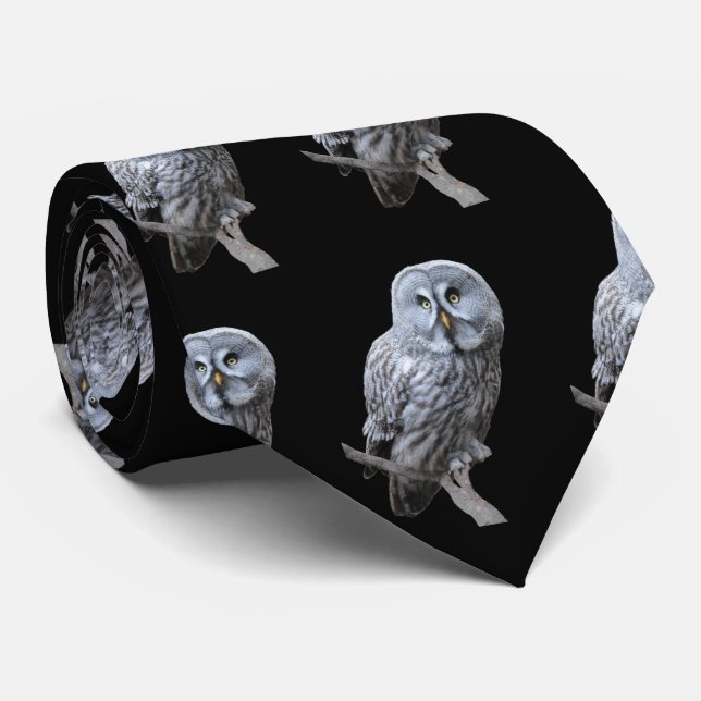 Grand Cravate Grey Owl (Roulé)
