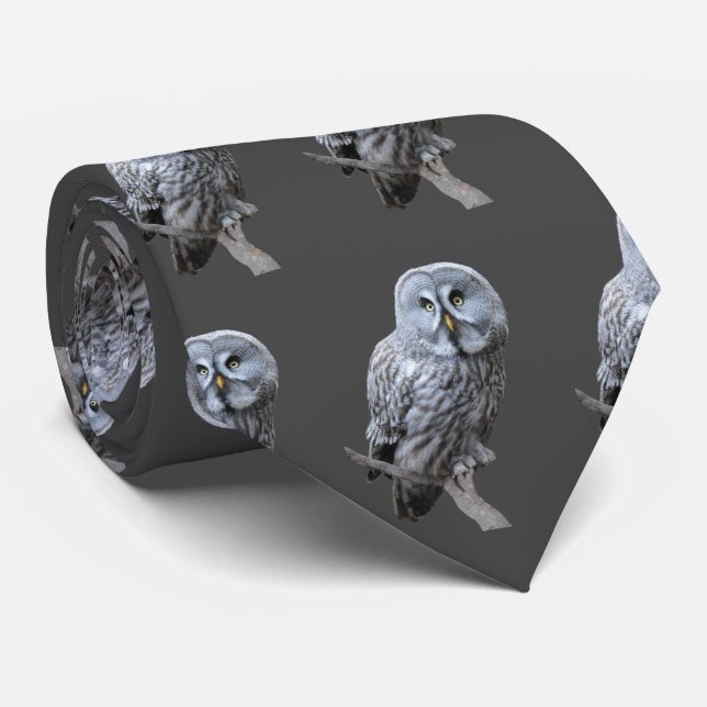 Grand Cravate Grey Owl (Roulé)