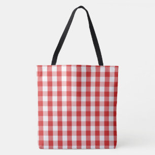 Grand damier Sac fourre-tout-rouge