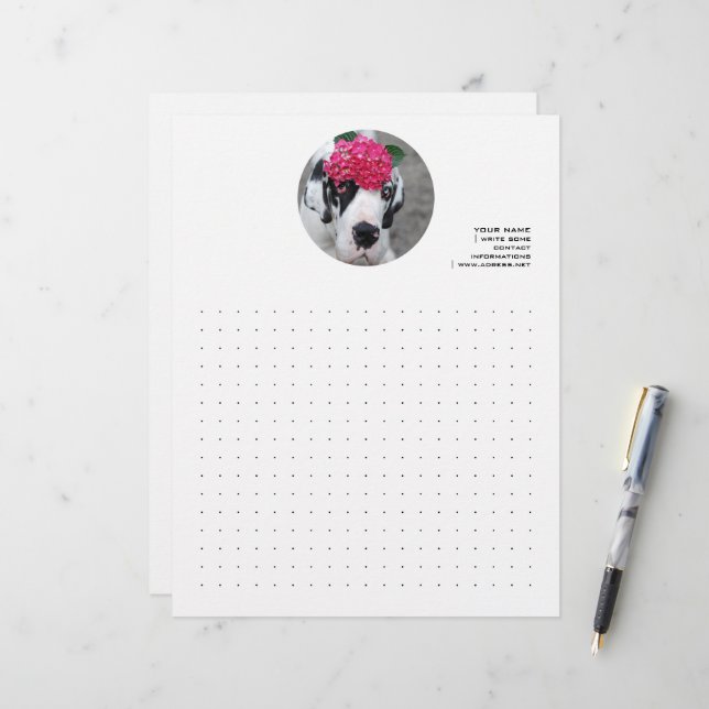 Grand Danois personnalisé (Devant/Arrière en situation)